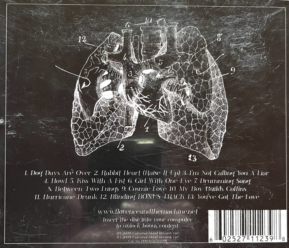 Lungs - Florence + The Machine (CD) music collectible [Barcode 602527090894] - Main Image 2