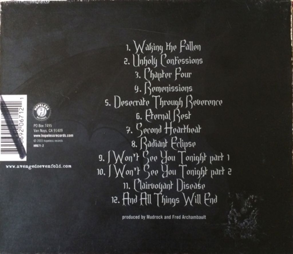 Waking the Fallen - Avenged Sevenfold (CD) music collectible - Main Image 2