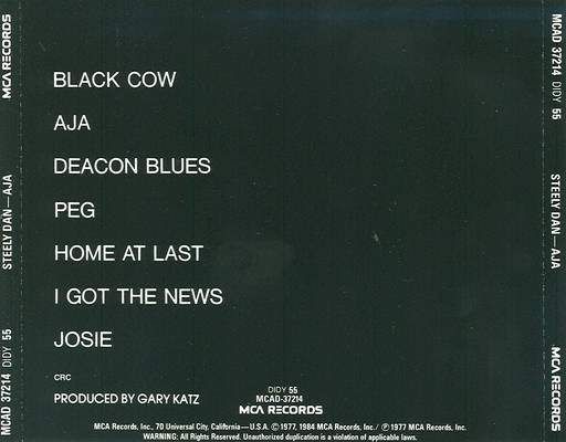 Aja - Steely Dan (CD - 40) music collectible [Barcode 5011781174526] - Main Image 2