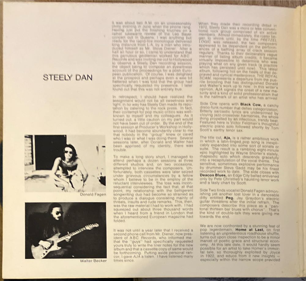 Aja - Steely Dan (12”) music collectible - Main Image 3