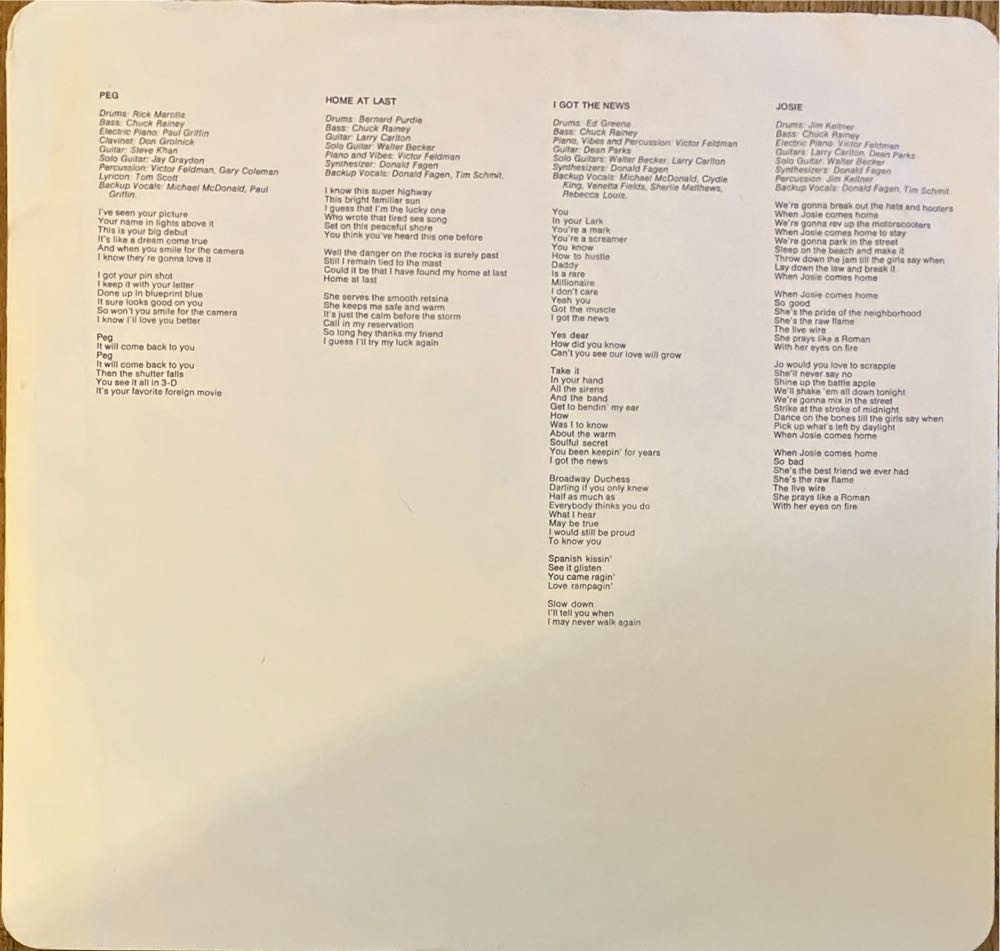 Aja - Steely Dan (12”) music collectible - Main Image 6