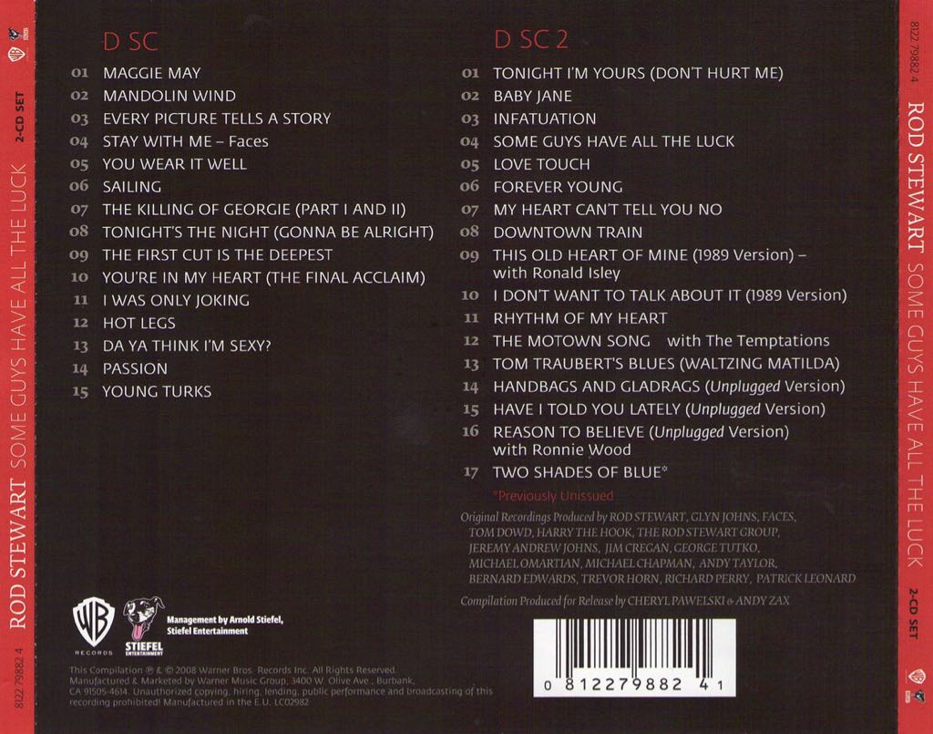 Some Guys Have All The Luck - Rod Stewart (CD) music collectible [Barcode 081227988241] - Main Image 2