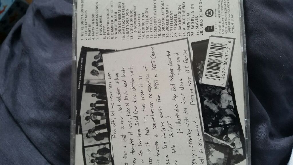 80-85 - Bad Religion (CD - 56:38) music collectible [Barcode 045778640720] - Main Image 2