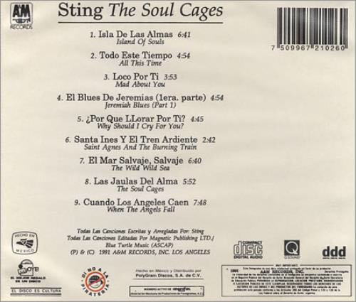 The Soul Cages - Sting (CD - 48) music collectible [Barcode 082839640527] - Main Image 3