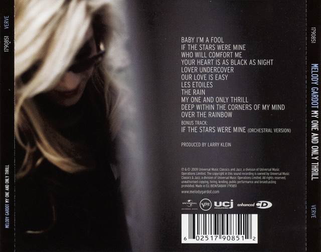 My one and only thrill - Melody Gardot (CD - 48:07) music collectible [Barcode 602517967816] - Main Image 2