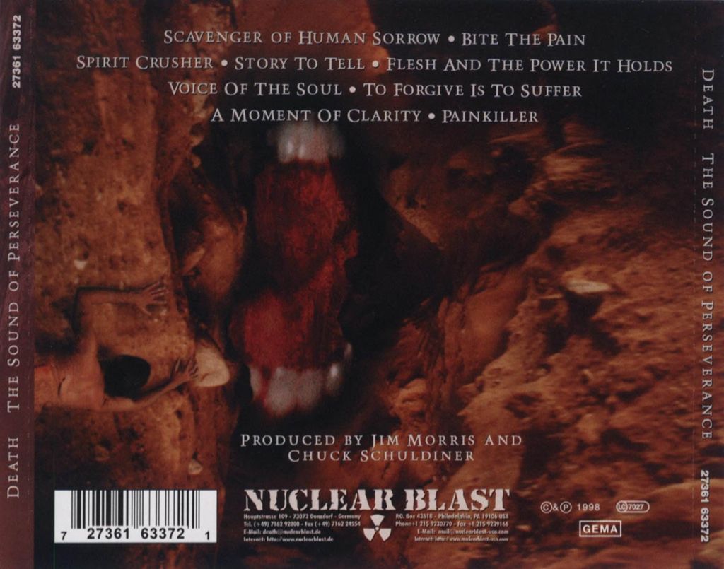 The Sound Of Perseverance - Death (CD) music collectible [Barcode 727361154820] - Main Image 2