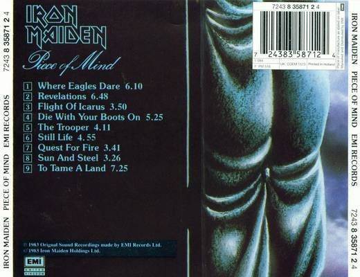 Piece Of Mind - Iron Maiden (CD - 46) music collectible [Barcode 724349691902] - Main Image 2