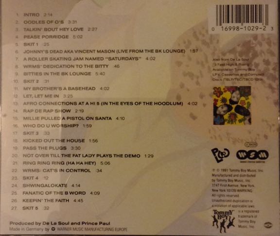 De La Soul Is Dead - De La Soul (CD - 74) music collectible [Barcode 016998102923] - Main Image 2