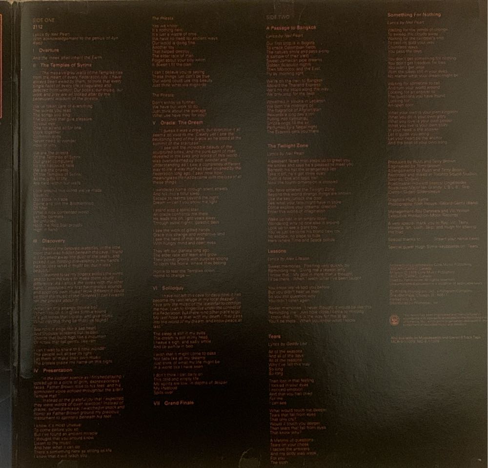 2112 - Rush (12” - 39) music collectible - Main Image 3