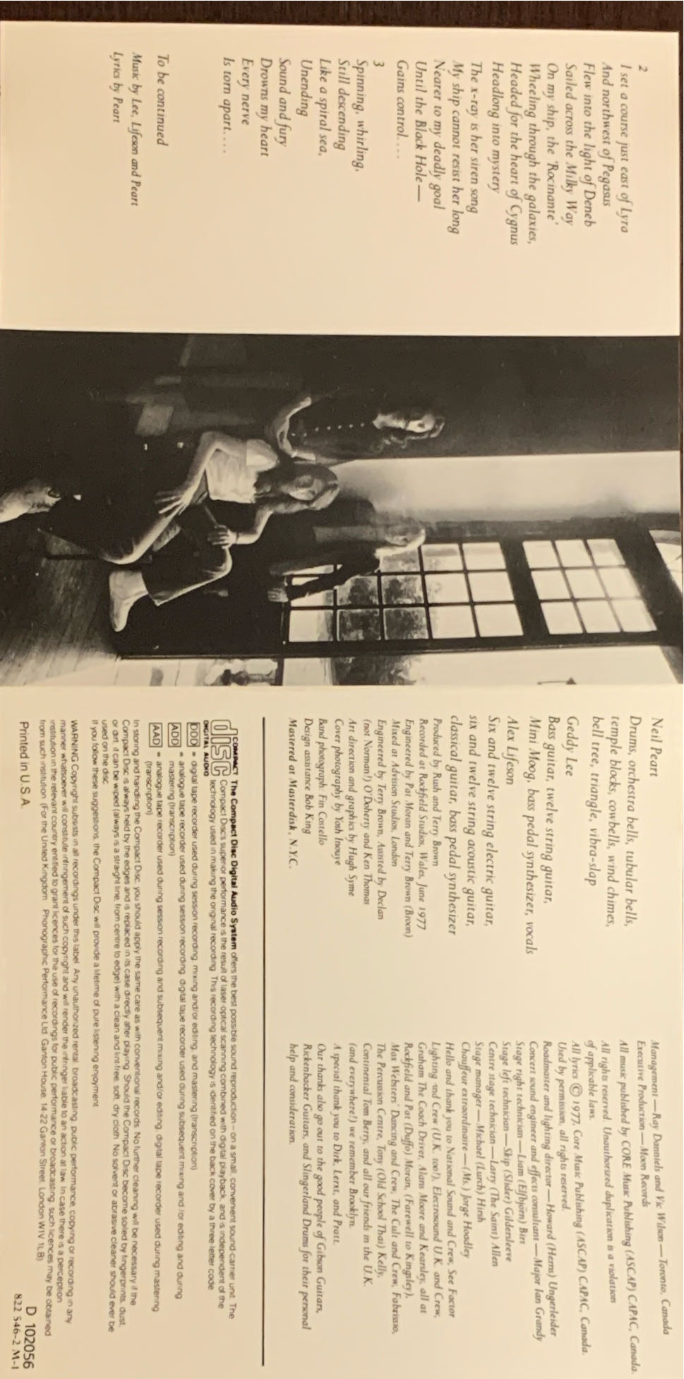 A Farewell To Kings - Rush (CD - 3713) music collectible [Barcode 066825101025] - Main Image 3