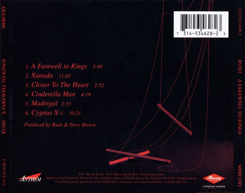 A Farewell To Kings - Rush (12” - 37) music collectible [Barcode 602547117632] - Main Image 3