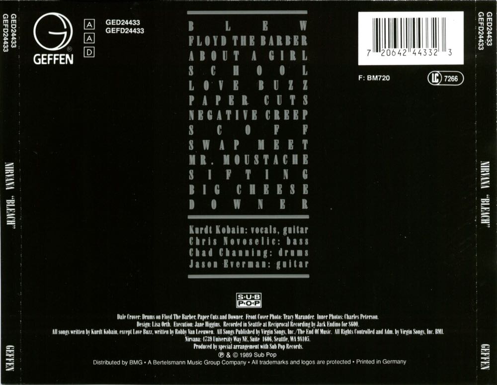 Bleach 20th Anniversary - Nirvana (CD) music collectible [Barcode 5051865614623] - Main Image 2