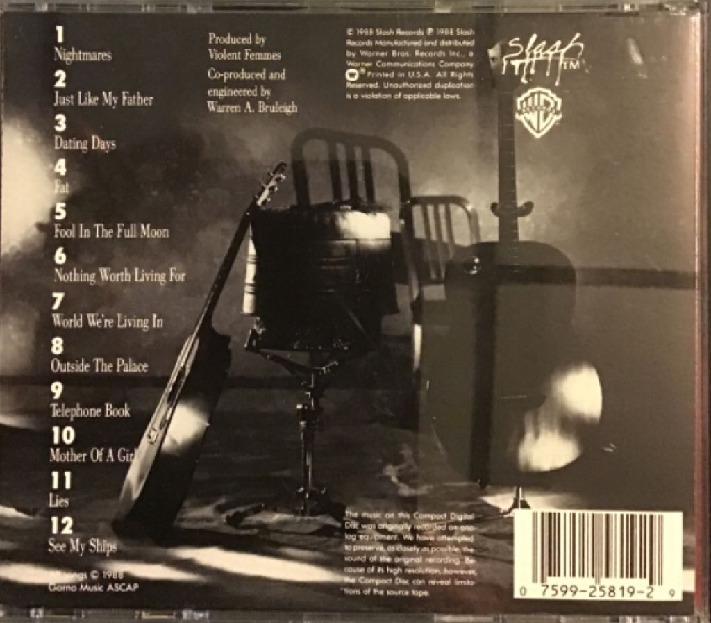 3 - Violent Femmes (CD) music collectible [Barcode 075992581929] - Main Image 2