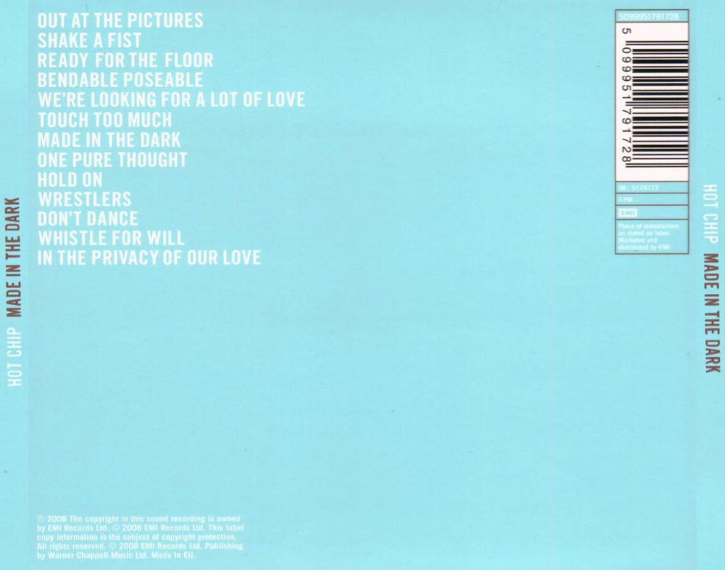 Made In The Dark - Hot Chip (CD) music collectible [Barcode 5099951822422] - Main Image 2