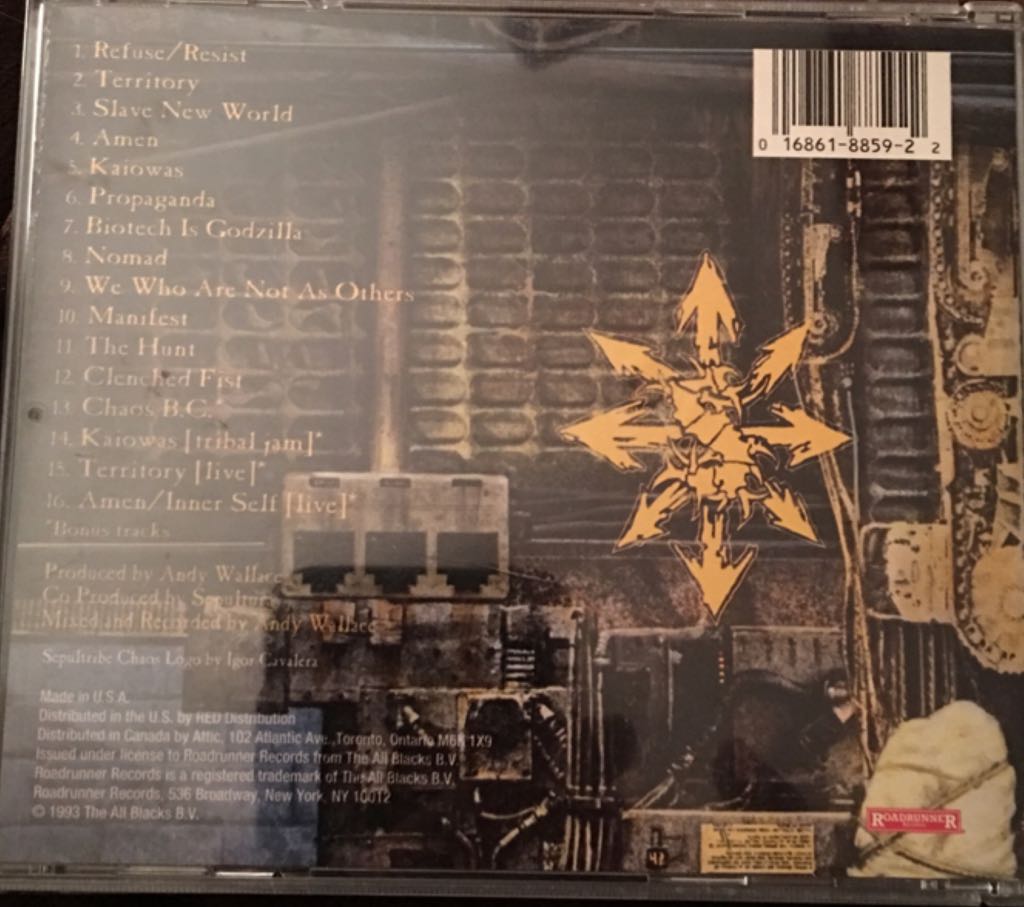 Chaos A.D. - Sepultura (12” - 70) music collectible [Barcode 016861885922] - Main Image 2