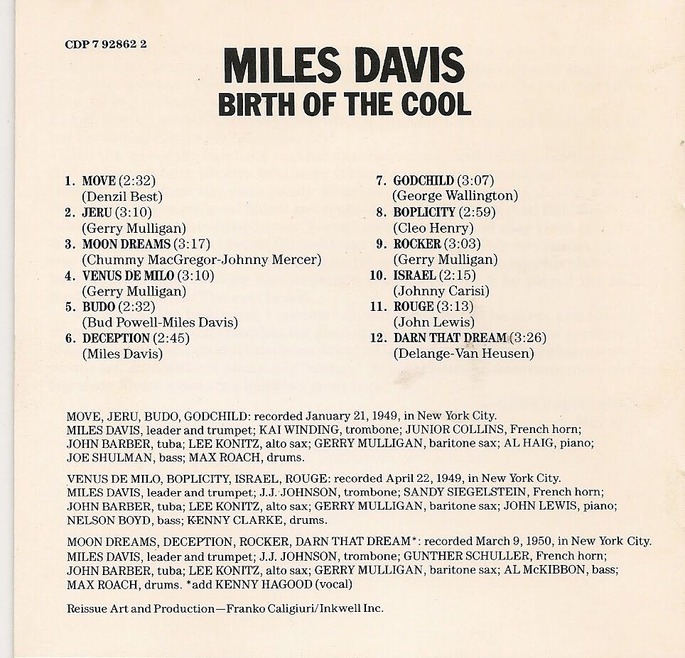 Birth Of The Cool - Davis, Miles (CD - 35) music collectible [Barcode 077779286225] - Main Image 2