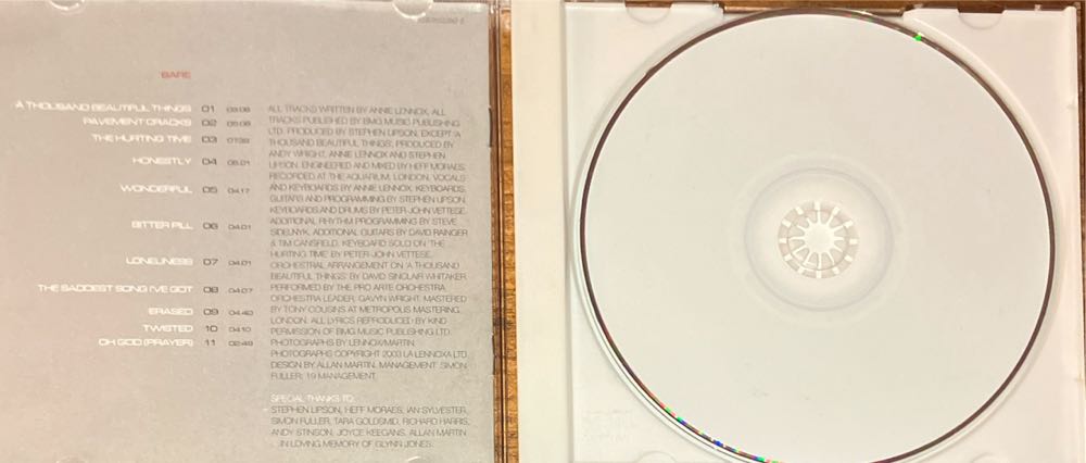 Bare - Annie Lennox (CD - 49) music collectible [Barcode 828765235020] - Main Image 3