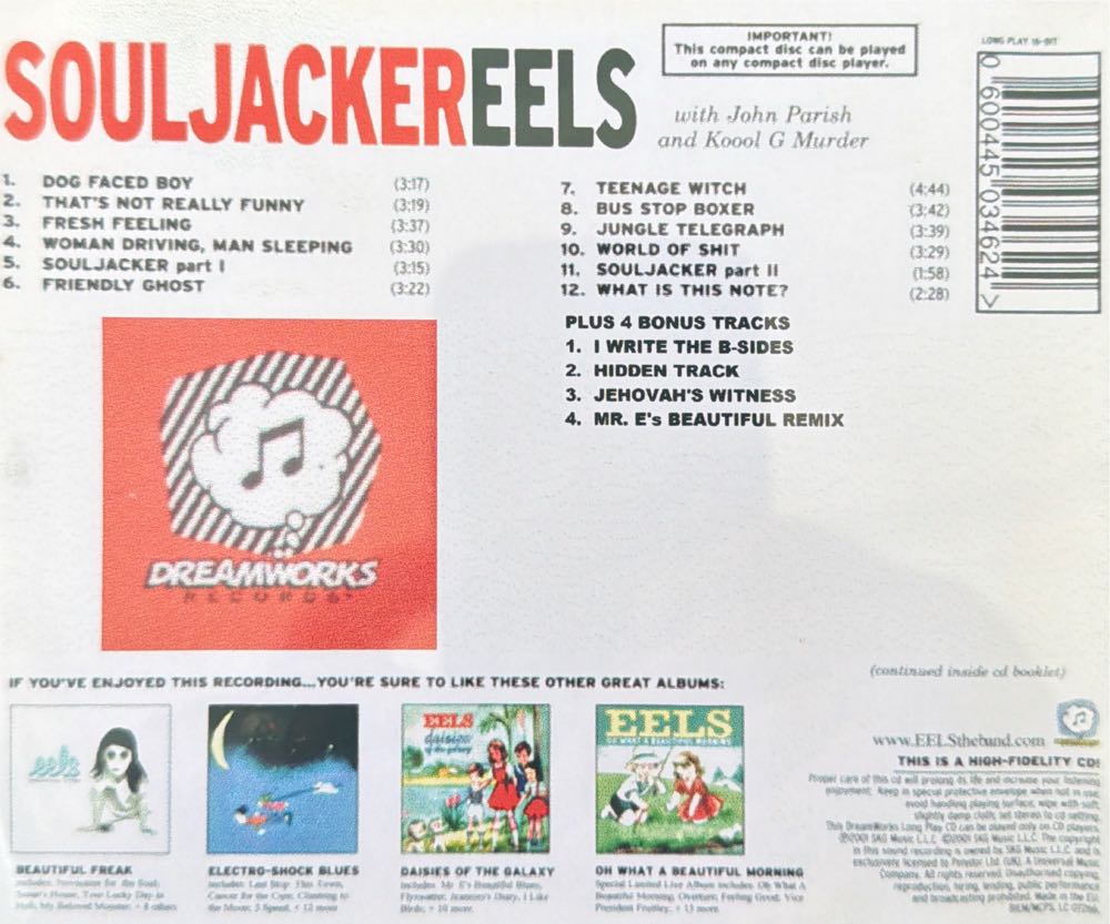 Souljacker - Eels (CD) music collectible [Barcode 600445034624] - Main Image 3