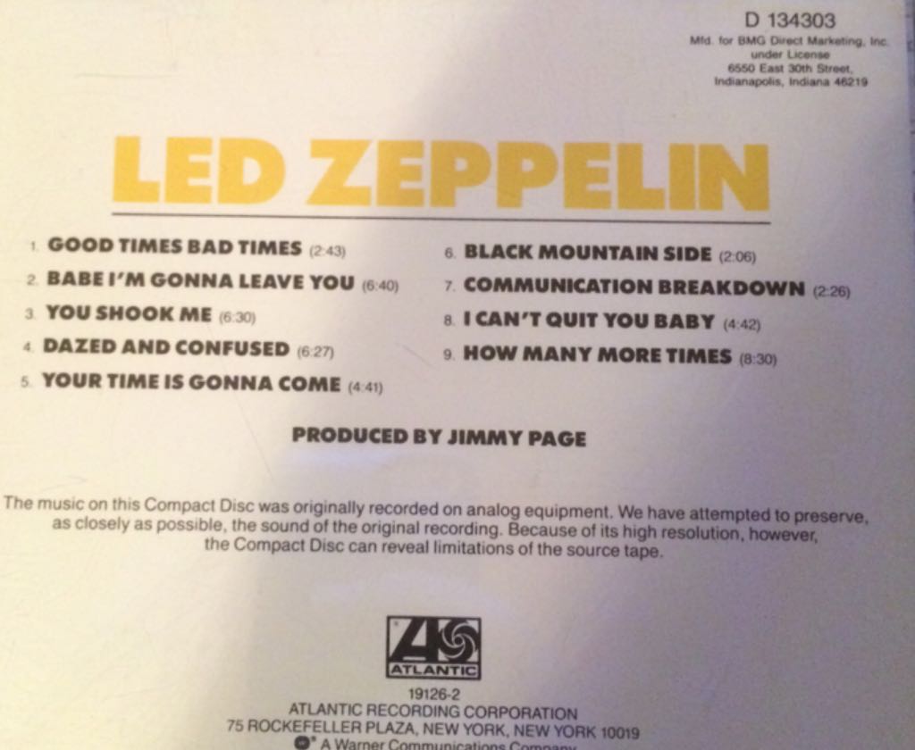 Led Zeppelin - Led Zeppelin (CD) music collectible - Main Image 2