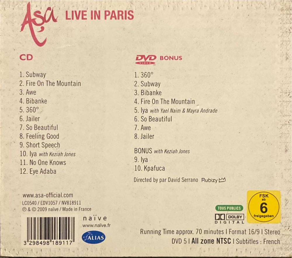 Live In Paris - Diana Krall (CD) music collectible [Barcode 3298498189117] - Main Image 2