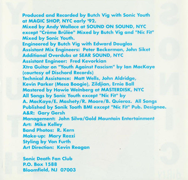 Dirty - Sonic Youth (CD - 5906) music collectible [Barcode 720642449325] - Main Image 3