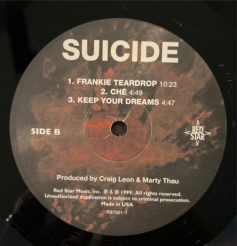 Suicide - Suicide (12”) music collectible [Barcode 5014757030741] - Main Image 4