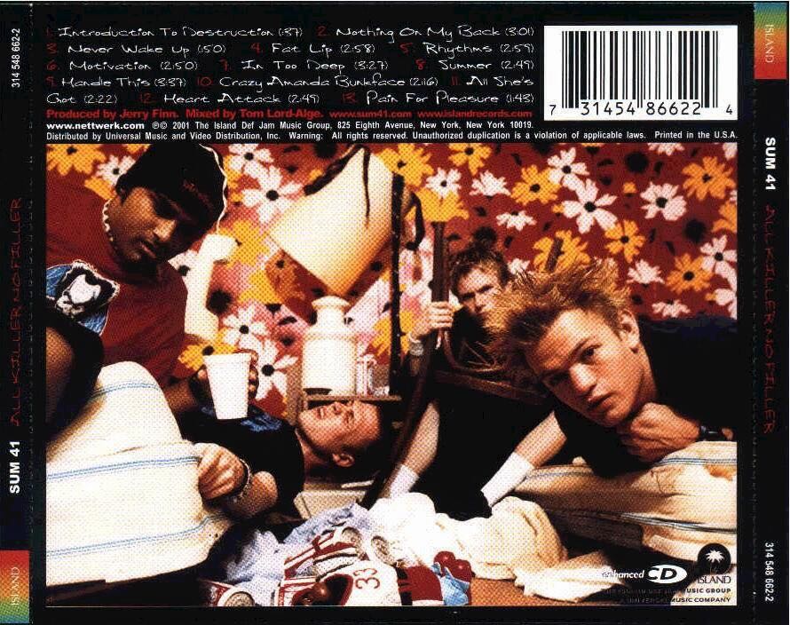 All Killer No Filler - Sum 41 (CD) music collectible [Barcode 044007737323] - Main Image 2