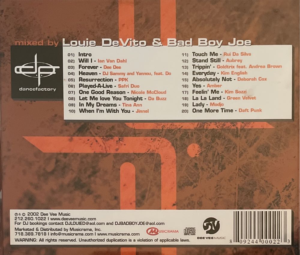 Louie Devito’s Dance Factory - Devito, Louie (CD) music collectible [Barcode 809244000223] - Main Image 2