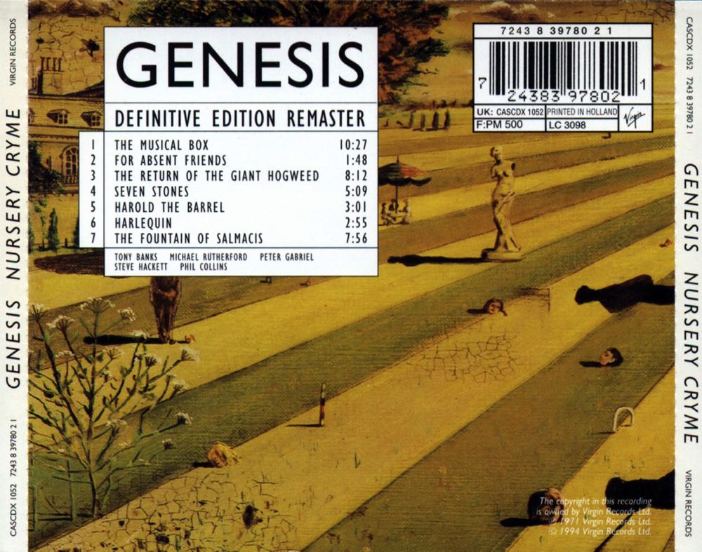 Nursery Crime - Genesis (CD) music collectible [Barcode 077778636120] - Main Image 4