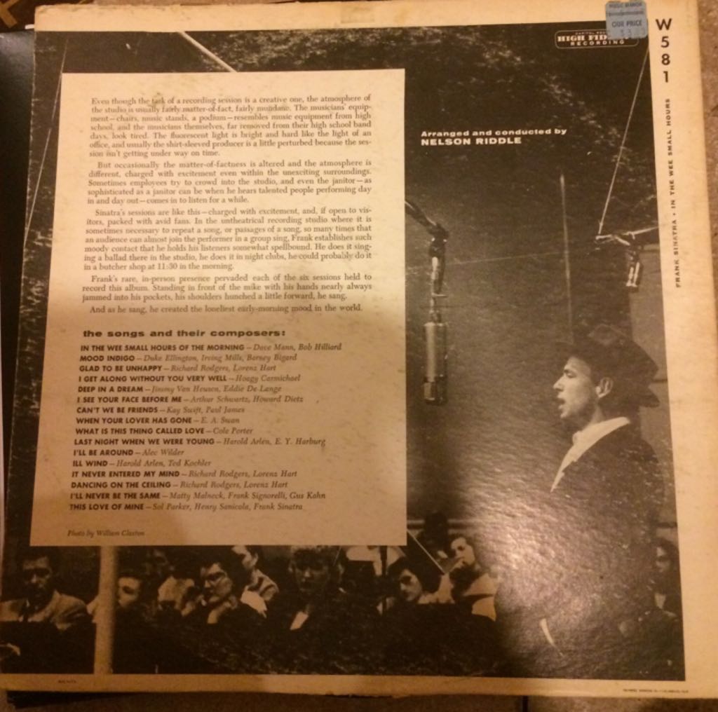 In The Wee Small Hours - Frank Sinatra (12”) music collectible - Main Image 2