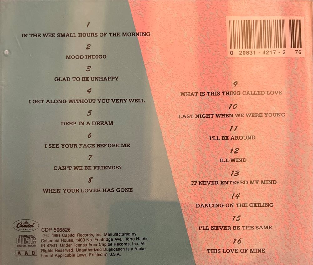 In The Wee Small Hours - Frank Sinatra (CD - 48) music collectible - Main Image 2