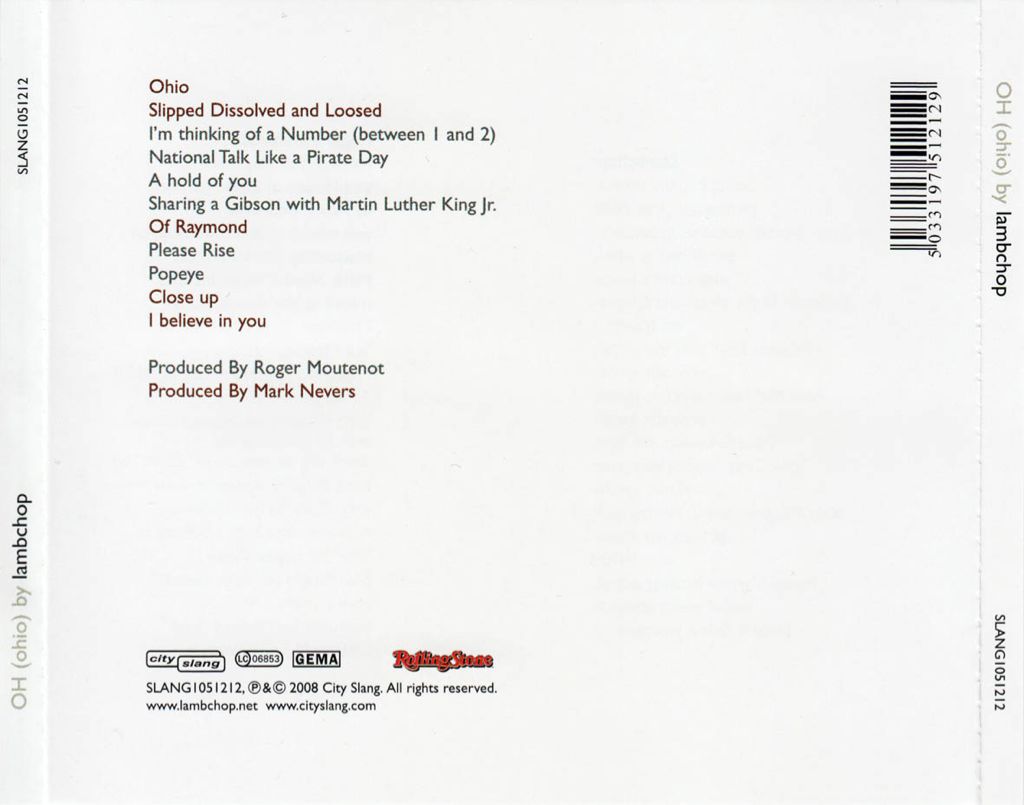 OH (ohio) - Lambchop (CD) music collectible [Barcode 5033197512181] - Main Image 2