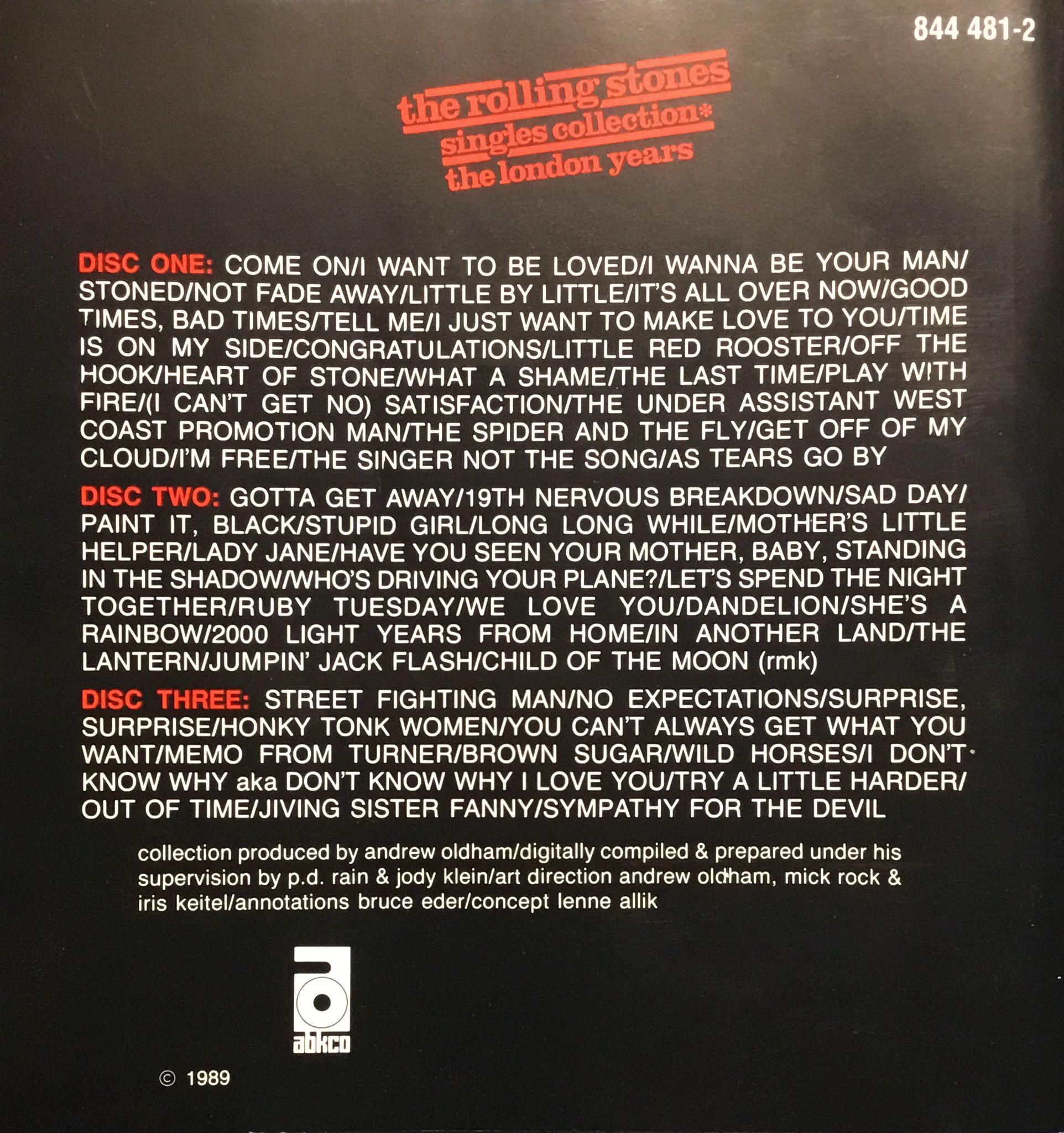 Singles Collection The London Years - The Rolling Stones (CD - 185) music collectible - Main Image 2