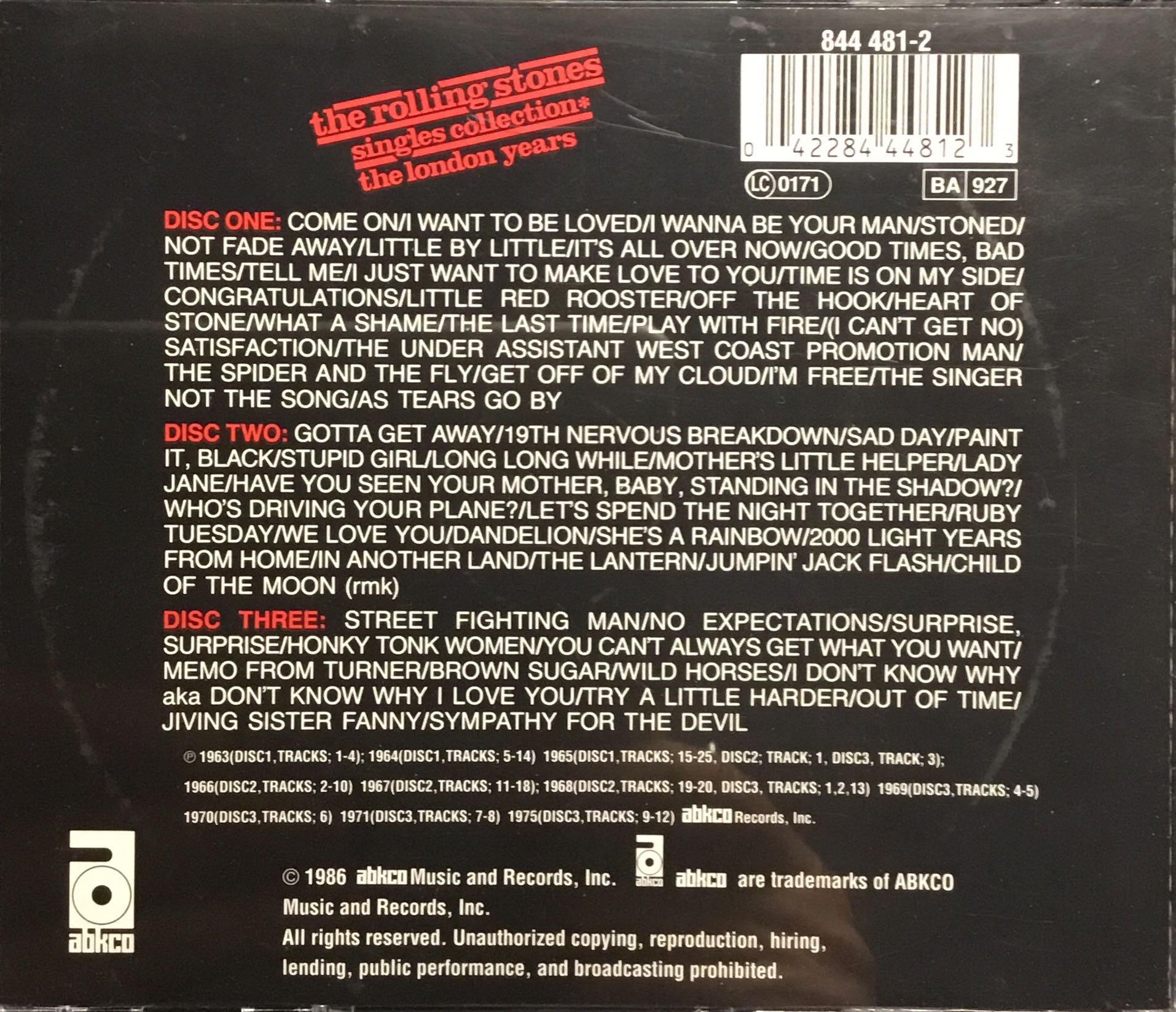 Singles Collection The London Years - The Rolling Stones (CD - 185) music collectible - Main Image 3