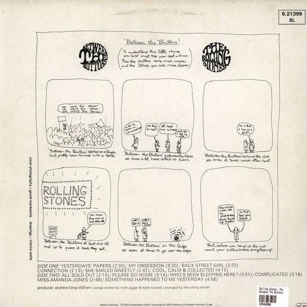 Between The Buttons (UK Album) - Rolling Stones, The (CD) music collectible [Barcode 018771950028] - Main Image 2