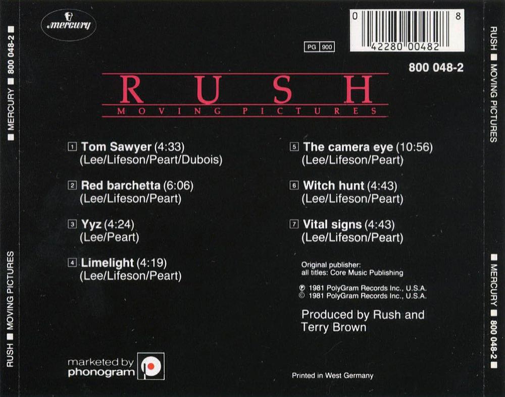 Moving Pictures - Rush (12” - 40) music collectible - Main Image 3