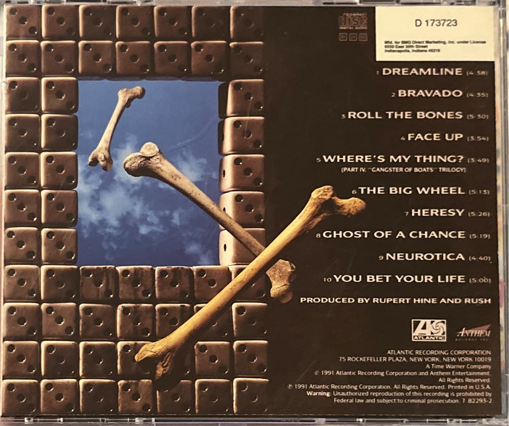 Roll The Bones - Rush (CD - 90) music collectible [Barcode 0075678229329] - Main Image 2