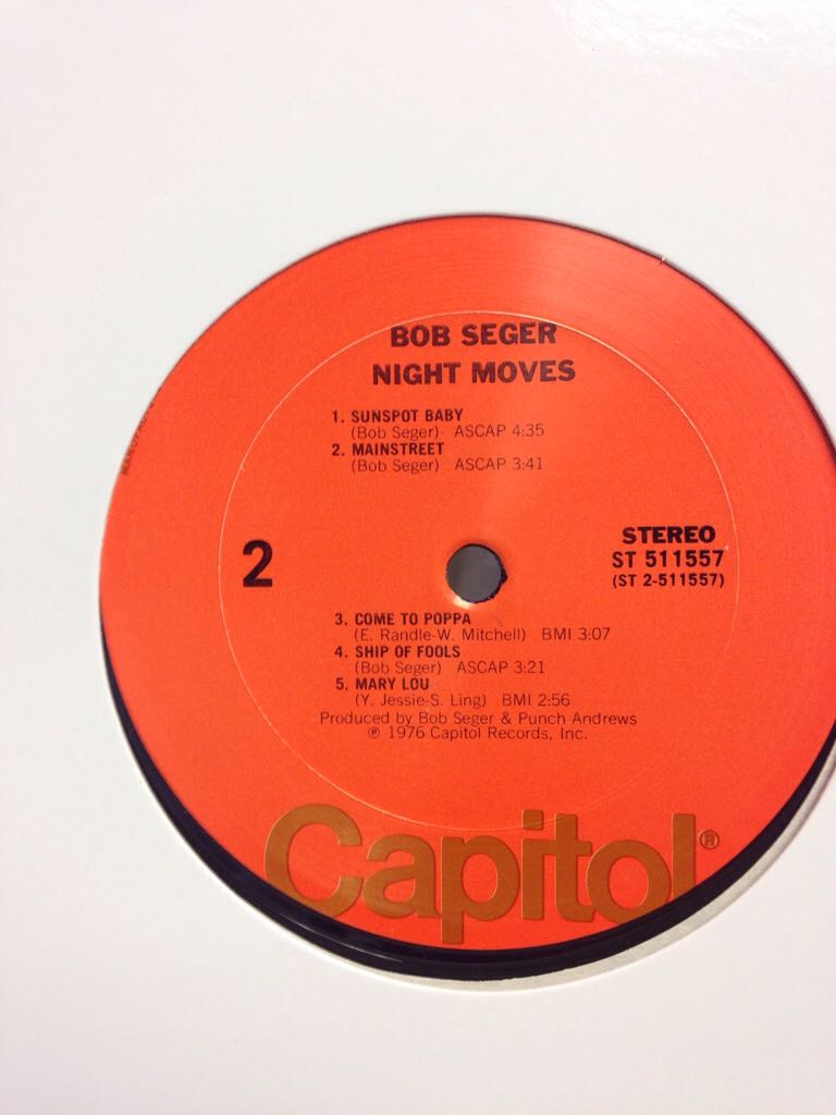 Night Moves - Bob Seger (12”) music collectible - Main Image 2