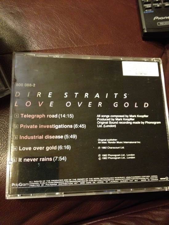 Love Over Gold - Dire Straits (CD - 41) music collectible [Barcode 042280008826] - Main Image 2