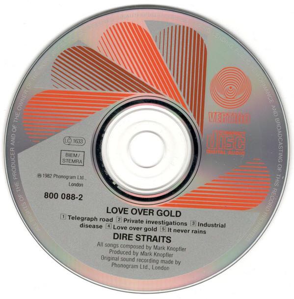 Love Over Gold - Dire Straits (CD - 41) music collectible [Barcode 042280008826] - Main Image 4
