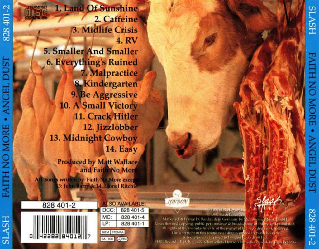 Angel Dust - Faith No More (CD) music collectible [Barcode 042282832122] - Main Image 2