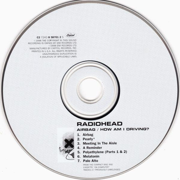 Airbag/How Am I Driving? - Radiohead (CD - 53) music collectible [Barcode 724385870125] - Main Image 3