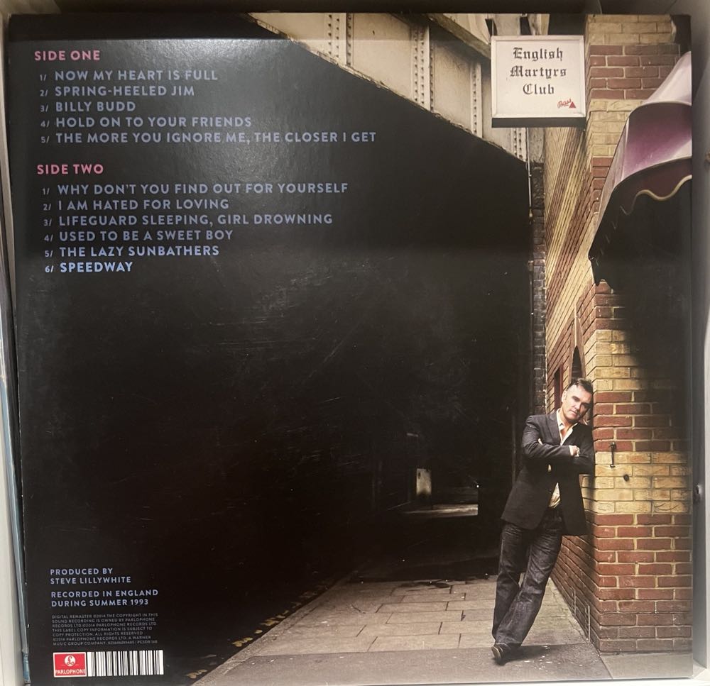 Vauxhall And I - Morrissey (12”) music collectible [Barcode 825646299485] - Main Image 2