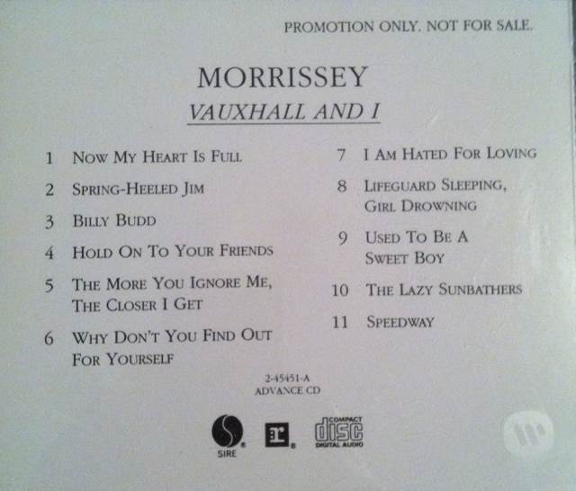 Vauxhall And I - Morrissey (CD) music collectible - Main Image 2