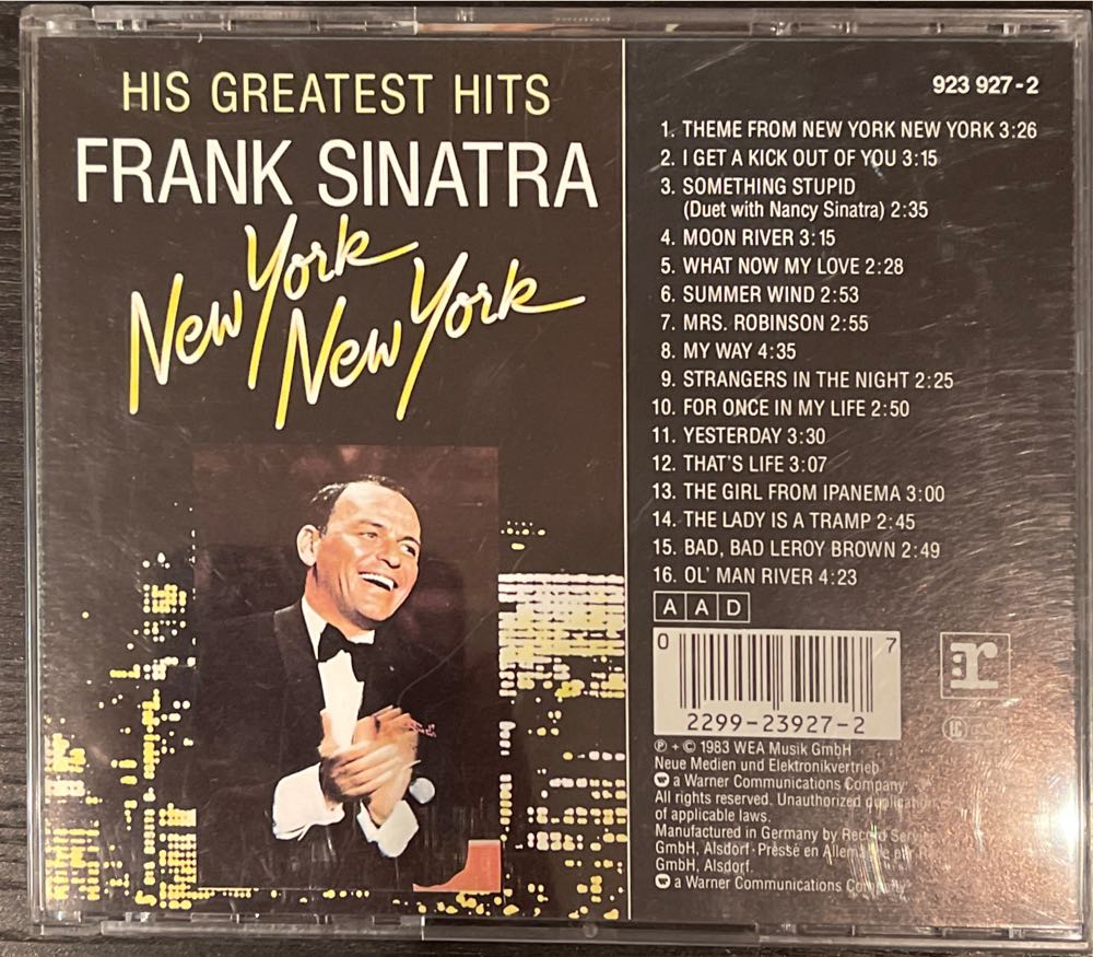 Frank Sinatra His Greatest Hits - Frank Sinatra (12”) music collectible [Barcode 022992392727] - Main Image 2
