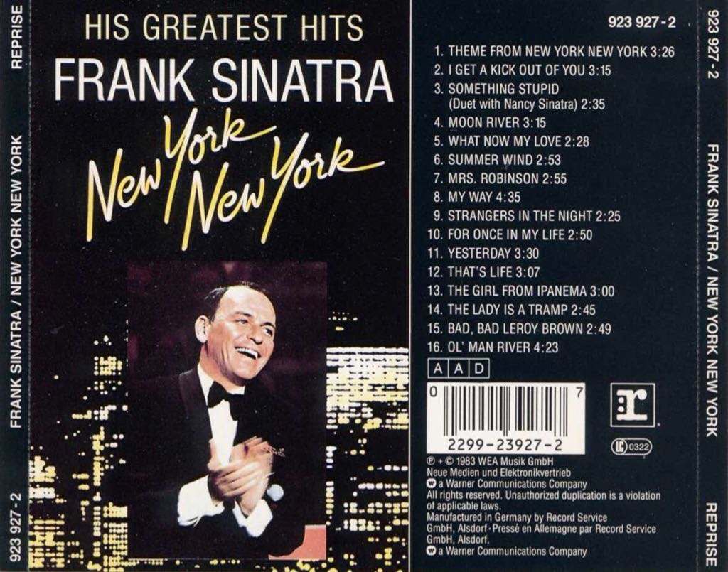 New York New York - Frank Sinatra (CD) music collectible [Barcode 075992392723] - Main Image 2