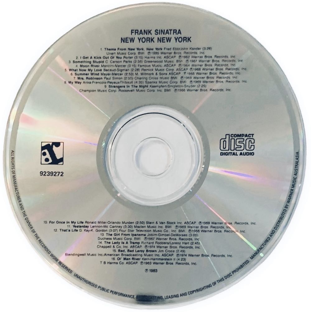 New York New York - Frank Sinatra (CD) music collectible [Barcode 075992392723] - Main Image 4