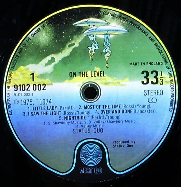 On The Level - Status Quo (12” - 3845) music collectible - Main Image 3