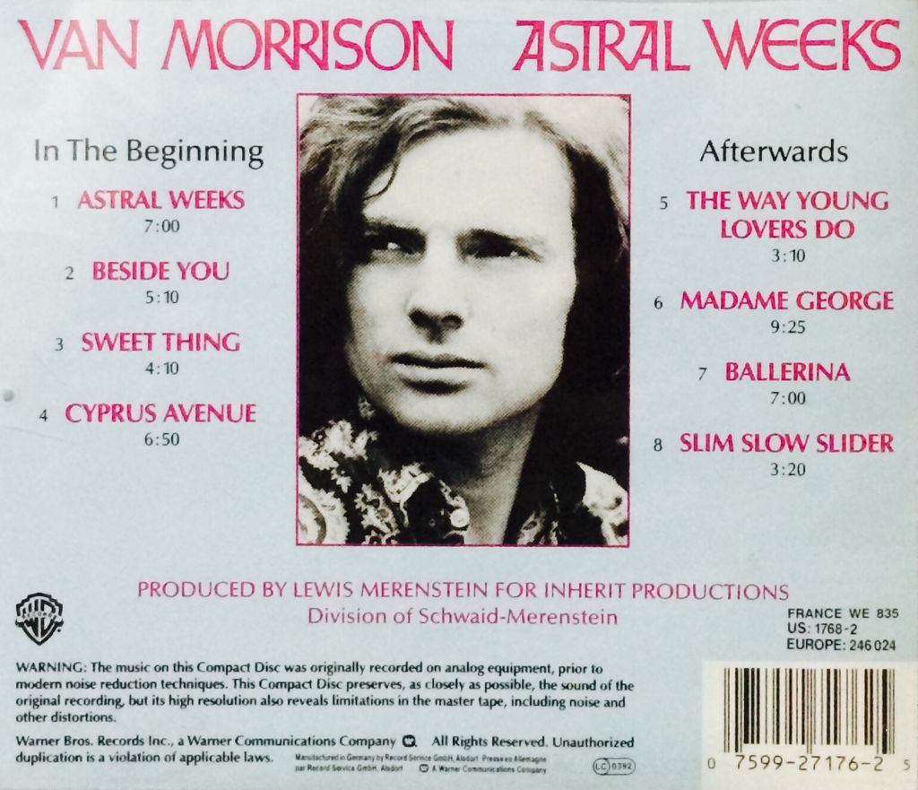 Astral Weeks - Van Morrison (CD - 4710) music collectible - Main Image 2