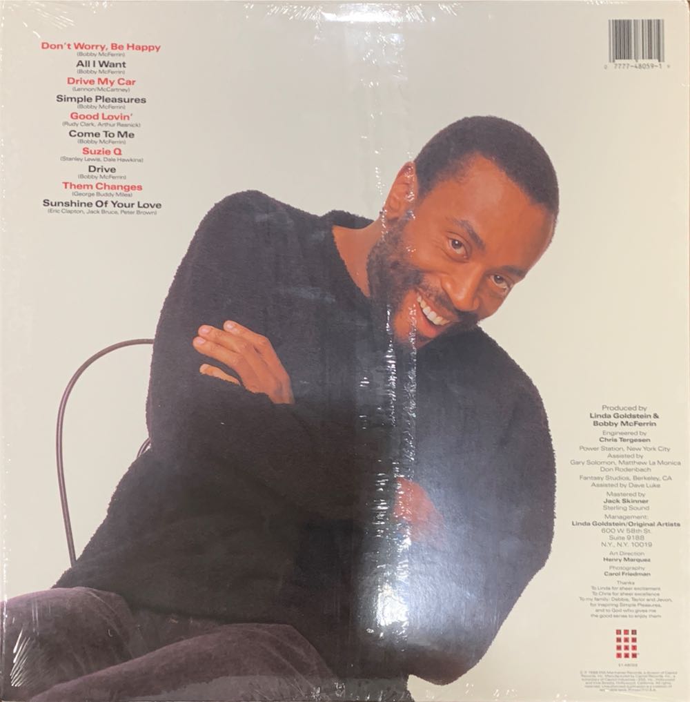Simple Pleasures - McFerrin, Bobby (12” - 34) music collectible [Barcode 077774805919] - Main Image 4